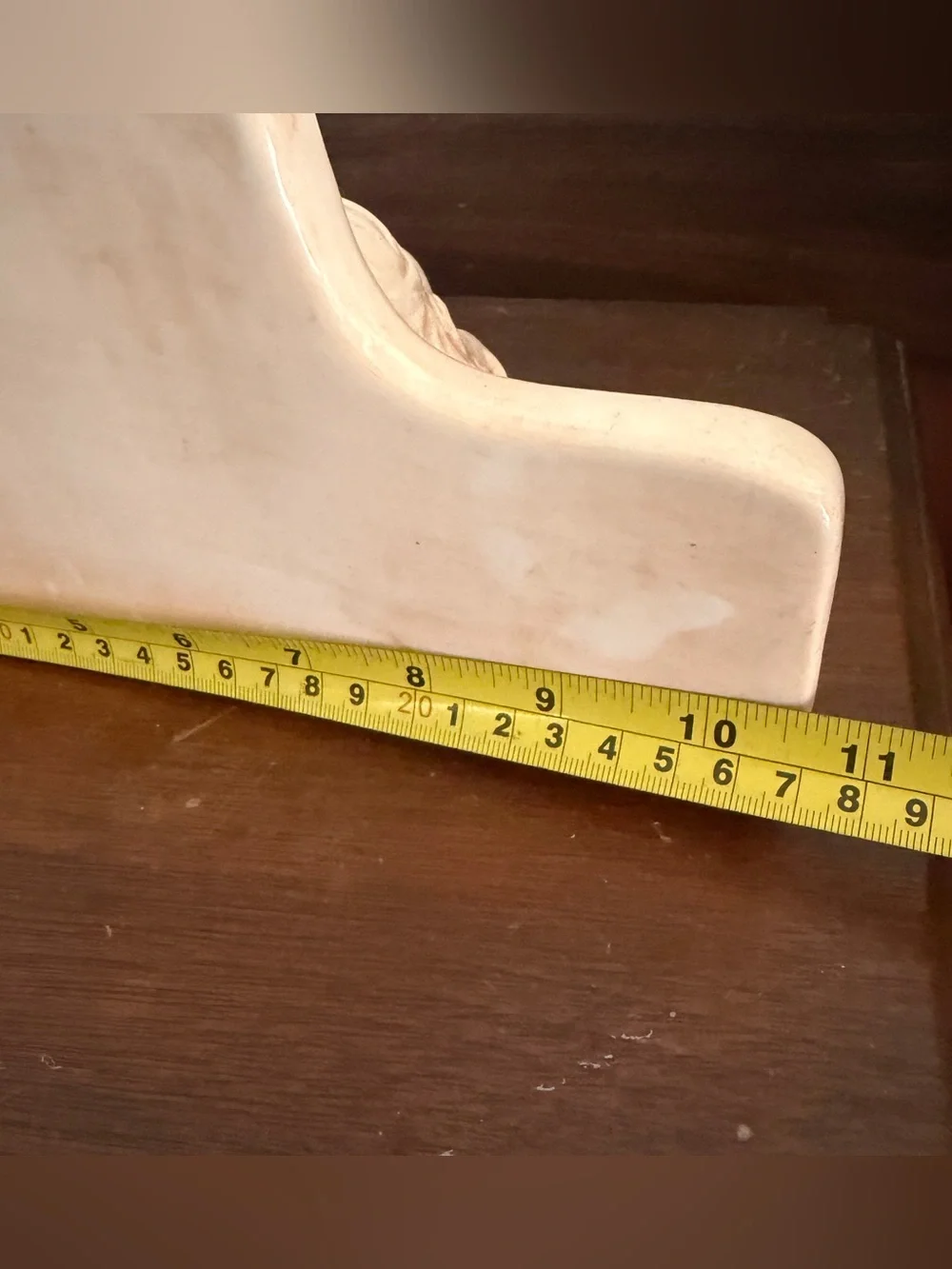 Vintage Cherub Angel Wall Shelf Sconce Ceramic Peach Pink Cottagecore 10.5x5”
